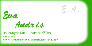 eva andris business card